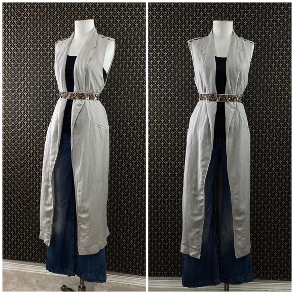 Anthro “Sleeveless Linen Trench” by Elevenses - Picture 5 of 15